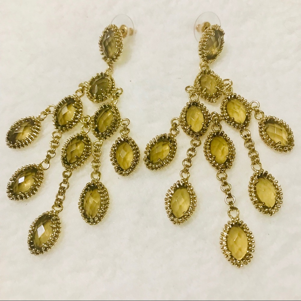 Kendra Scott Vtg Smokey Quartz Chandelier Earrings